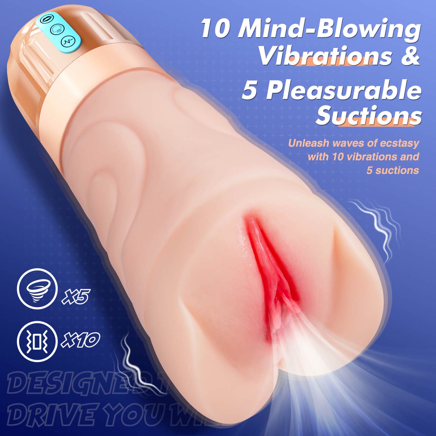 BEYATE| Unique Innovative Vibrating and Suction Pocket Pussy Male Masturbator