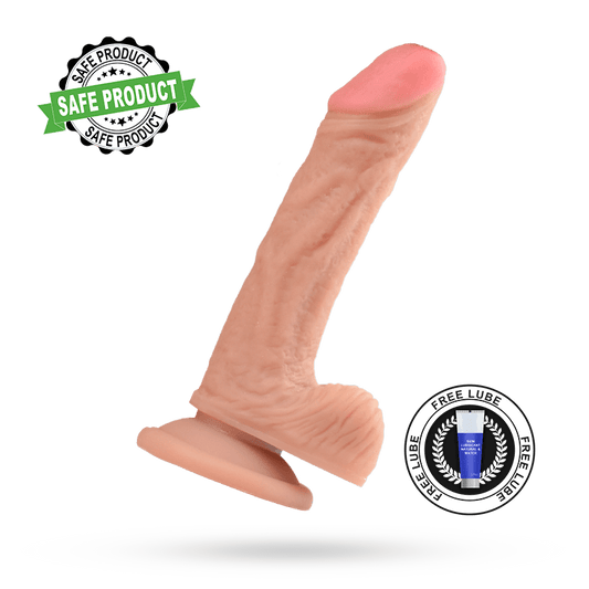 Two-Layer Structure Realistic Dildo with Powerful Suction