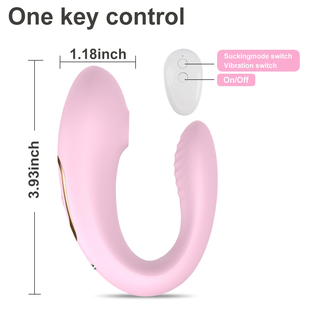 2 IN 1 G-Spot Clitoral Sucking Vibrator Red/Pink/Purple