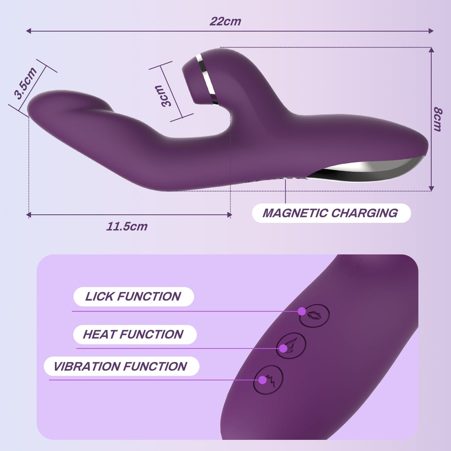 GANJ | 3 in 1 Stimulation Rabbit Vibrator with Heating