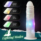 8.27in Realistic Glowing Dildo Vibrator with 4 Light Modes