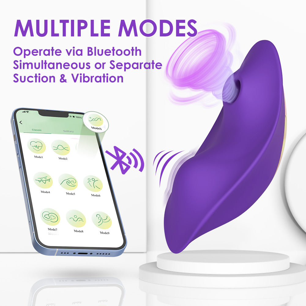 App Controlled Butterfly Vibrator with Remote-Purple
