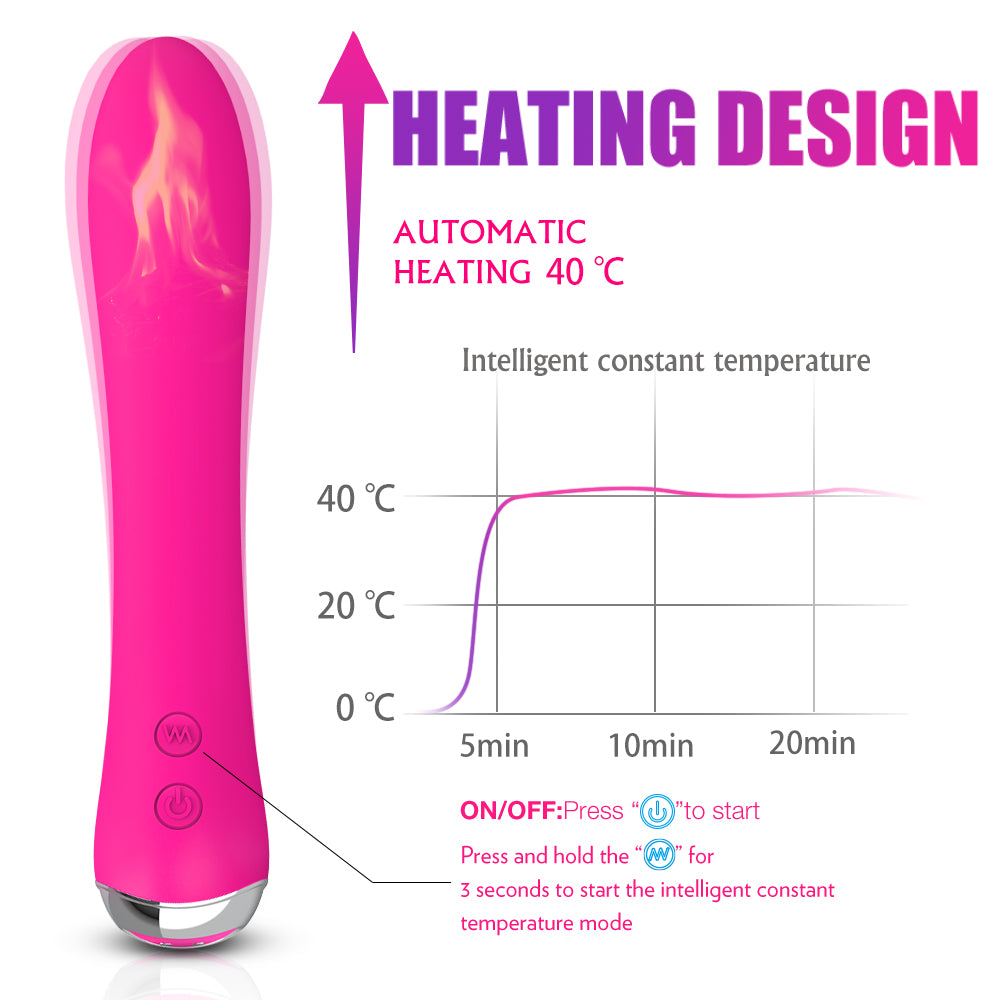 9 Frequency Vibration Wand Massager with Heating