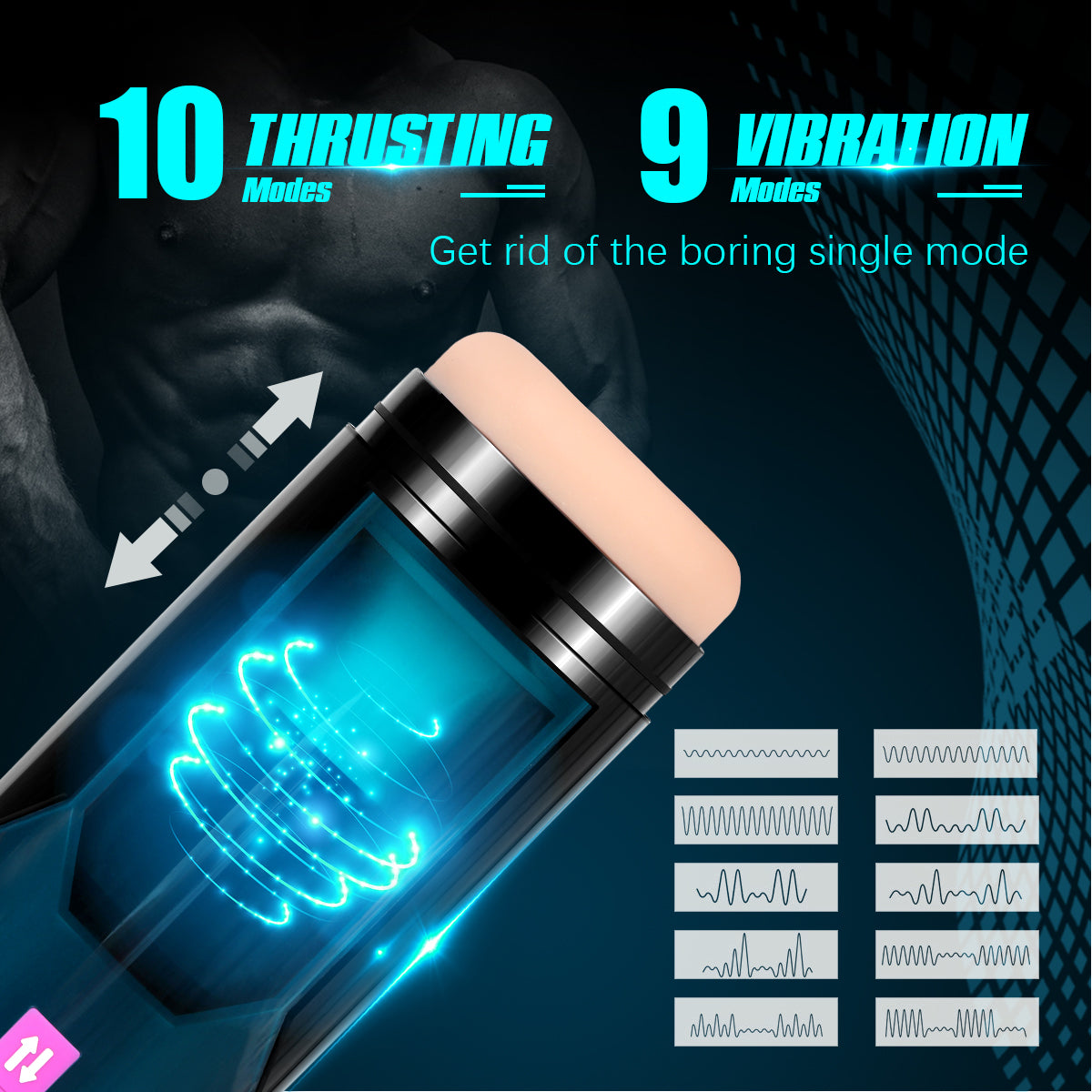 10 Thrusting Modes Automatic Masturbator
