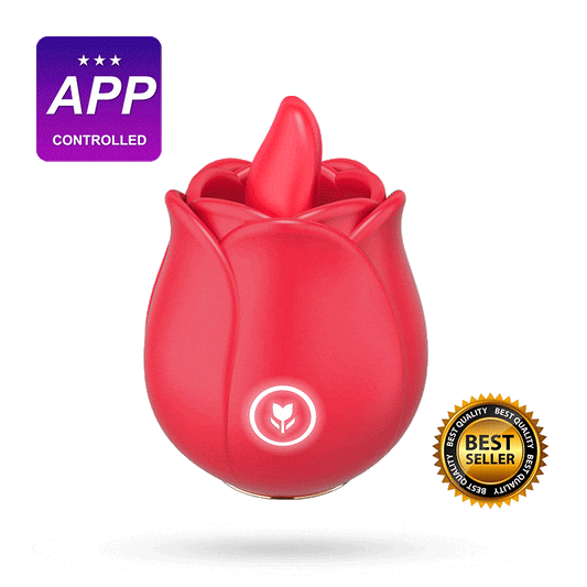 Portable Rose Toy with Tongue Licking Clitoral & Vibrating