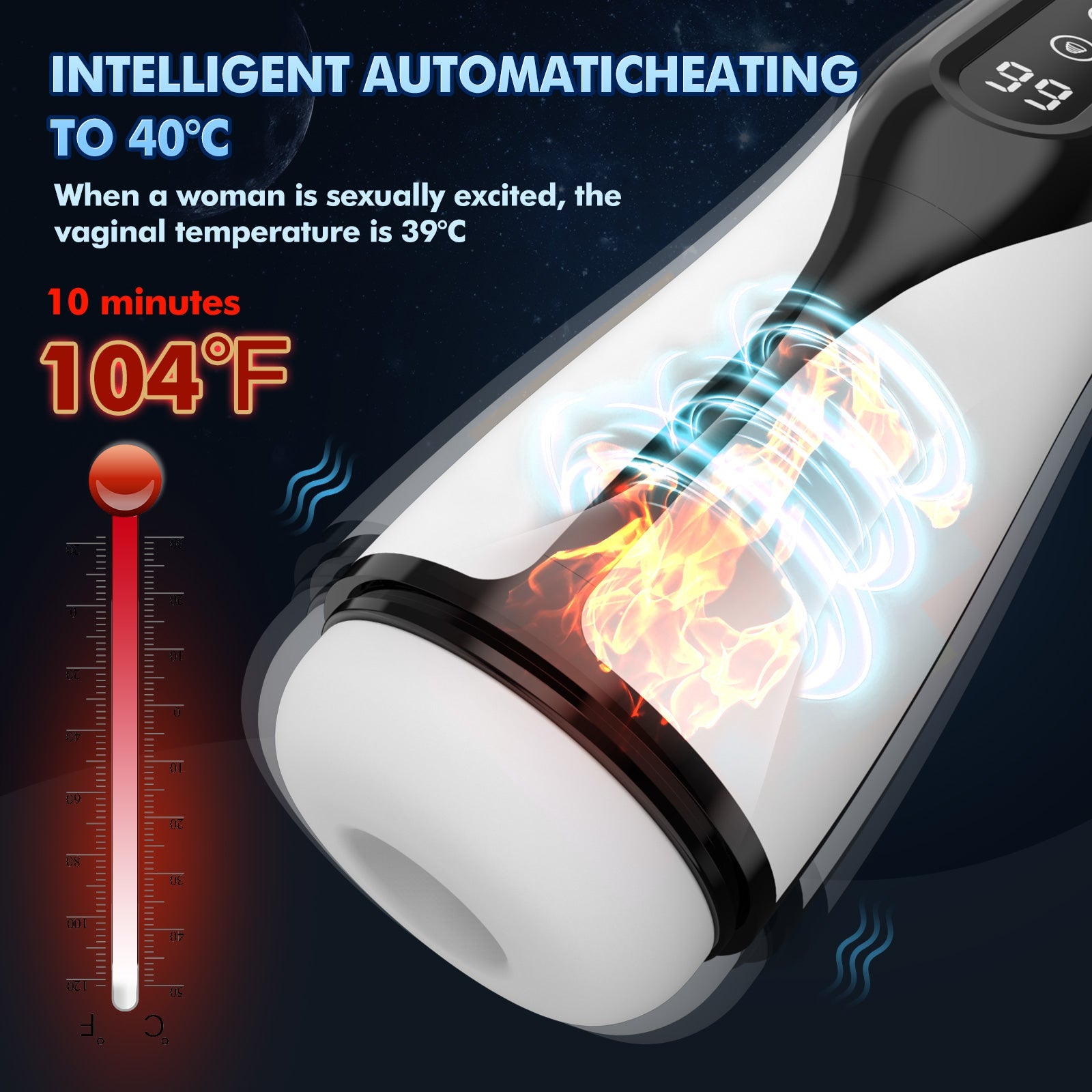 Strong Sucking & Vibrating Male Heating Masturbator