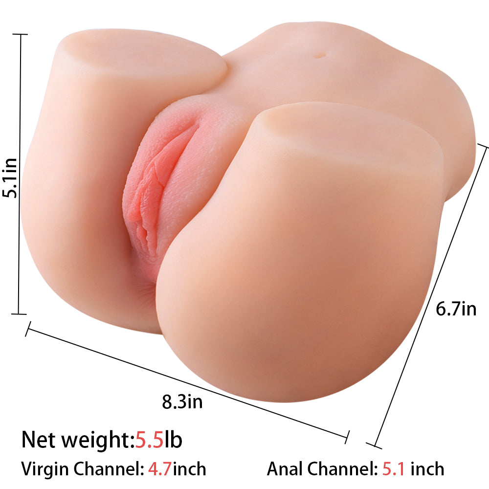 5.5LB 3D Dual-Channel Realistic Bubble Butt Masturbator