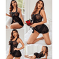Sexy Lace Pajamas Seductive Cami Split Dress Nightwear