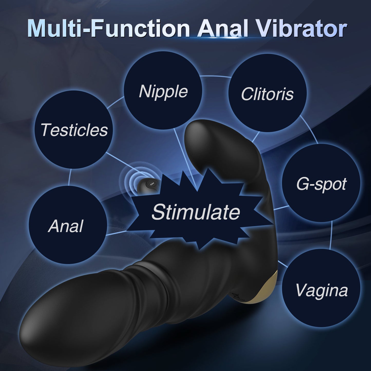 8 Thrusting & Vibrating Modes Anal Vibrator