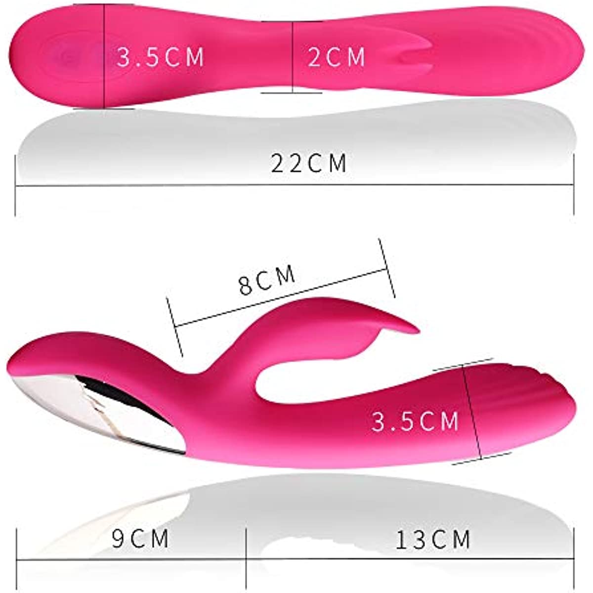 Double Fun Realistic Rabbit Silicone Sex Toy for Woman