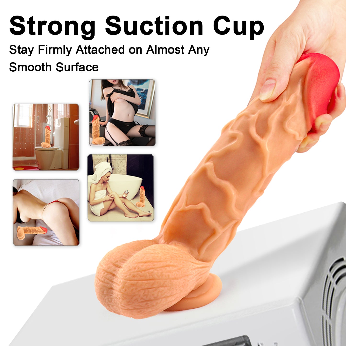 9.8 In Big Realistic Dildo with Strong Cuction Cup