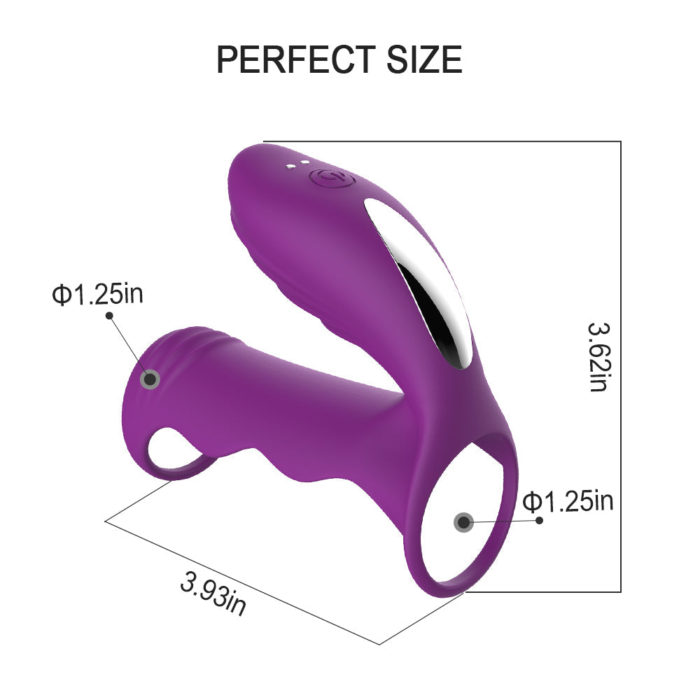 12 Vibration Modes Vibrating Penis Ring-Purple