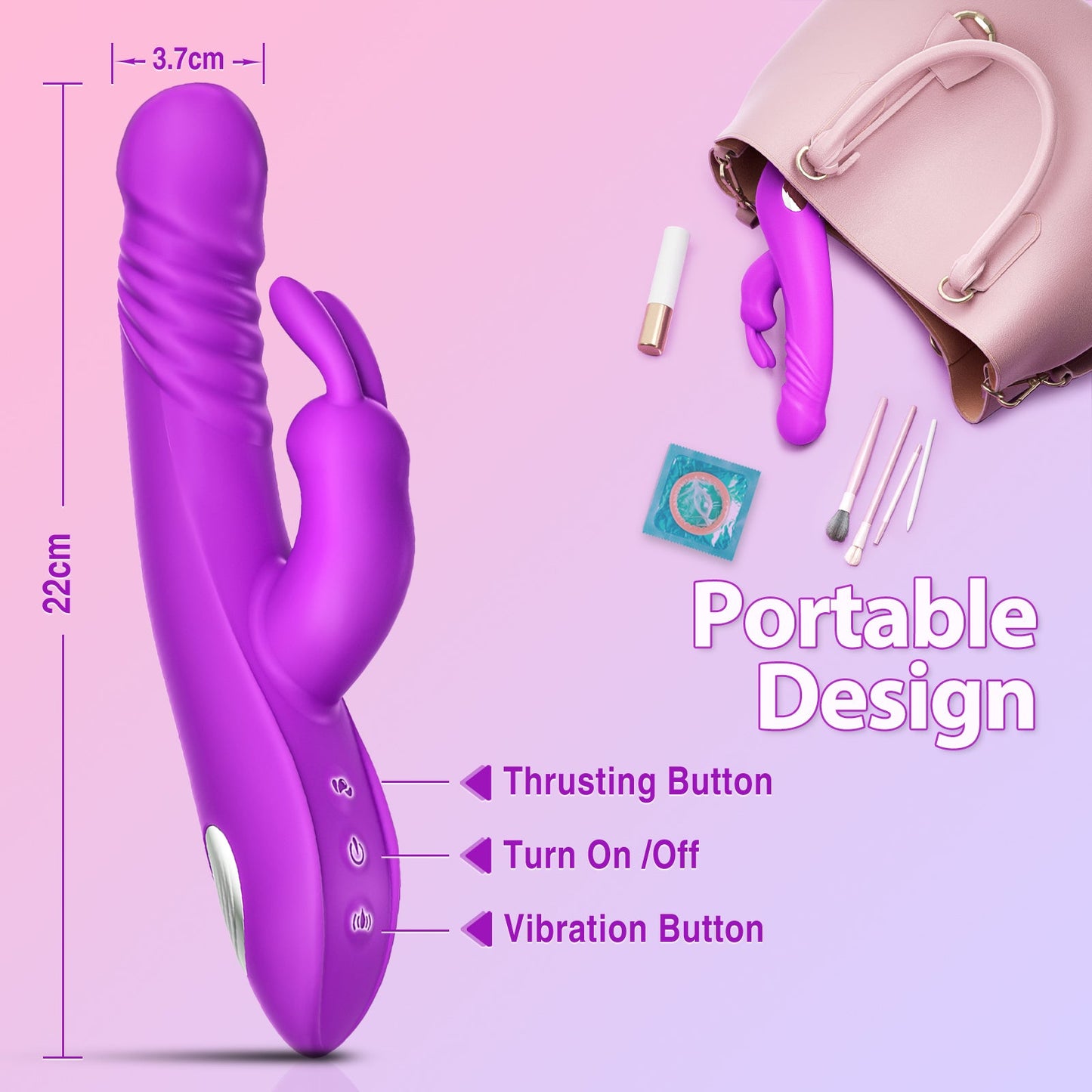 Fantastic G-Spot and Clitoral Stimulation Rabbit Vibrator