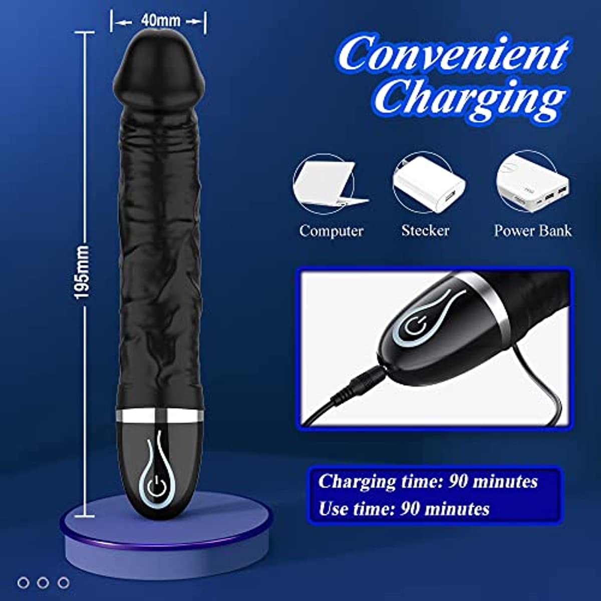 G Spot Vibrator Dildo with 7 Vibration Modes Realistic Dildos