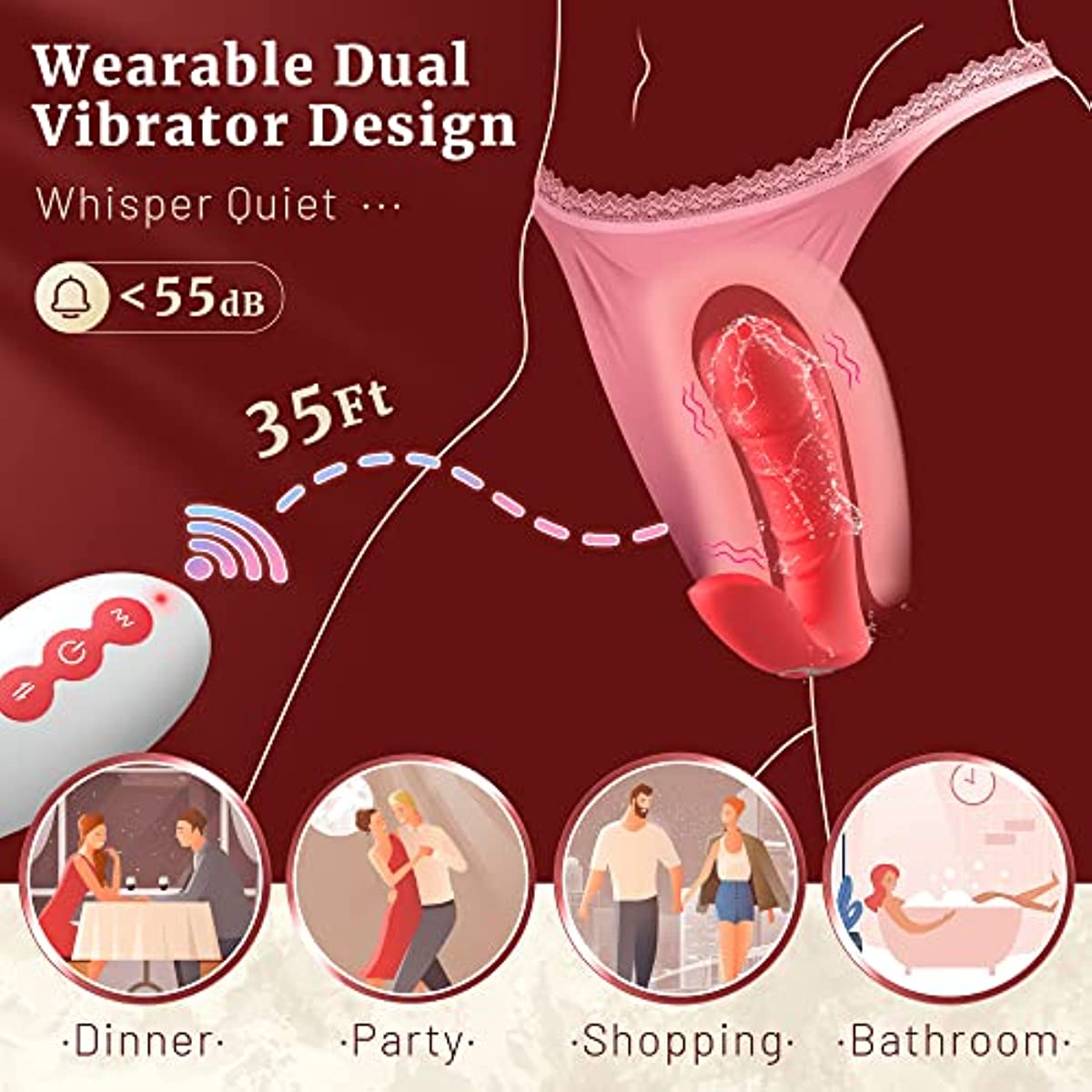 APP Remote Control Wearable Dildo G Spot Vibrators Adult Toys