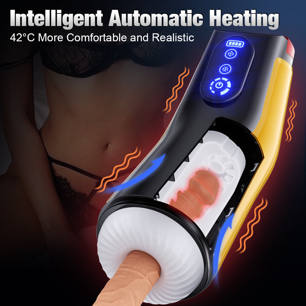 7 Suction & Vibrations Pocket Pussy & 42°C Intelligent Heating