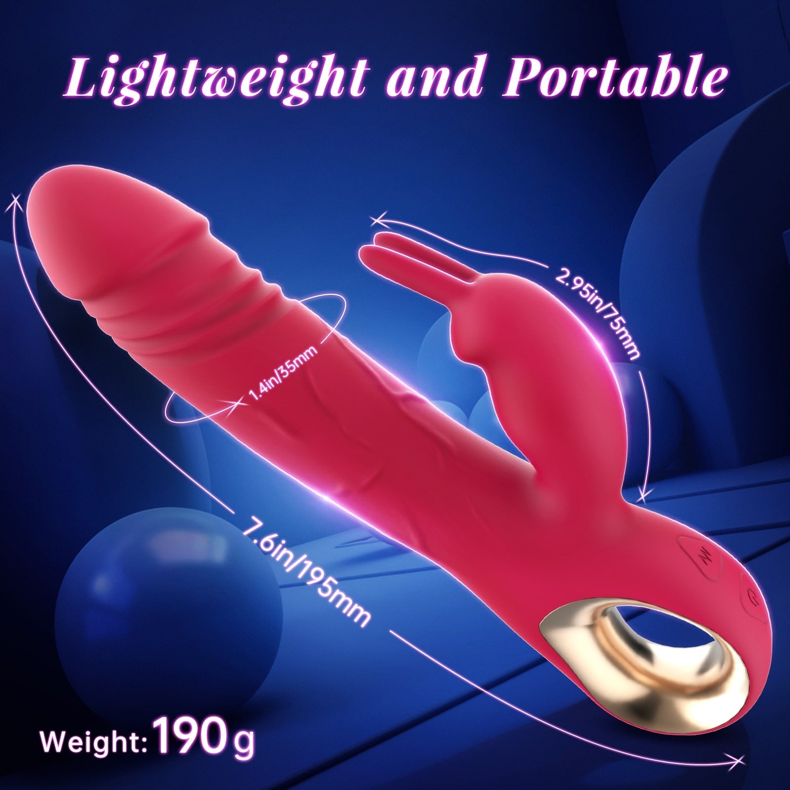 3 in 1 Wiggle and Vibrating Clitoris Stimulation G-Spot Rabbit Vibrator