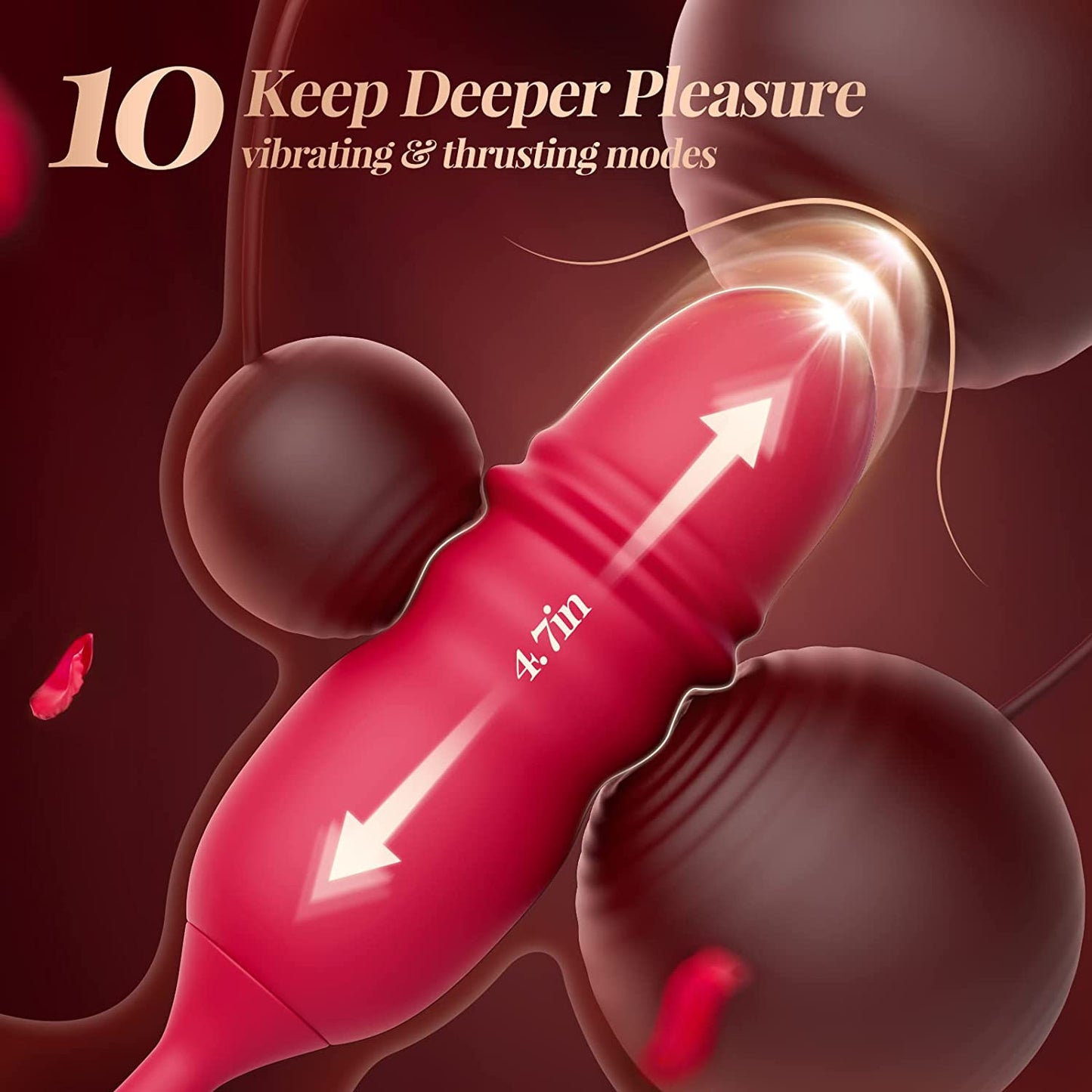 Tongue Licking Stimulation Insertable Rose Toy