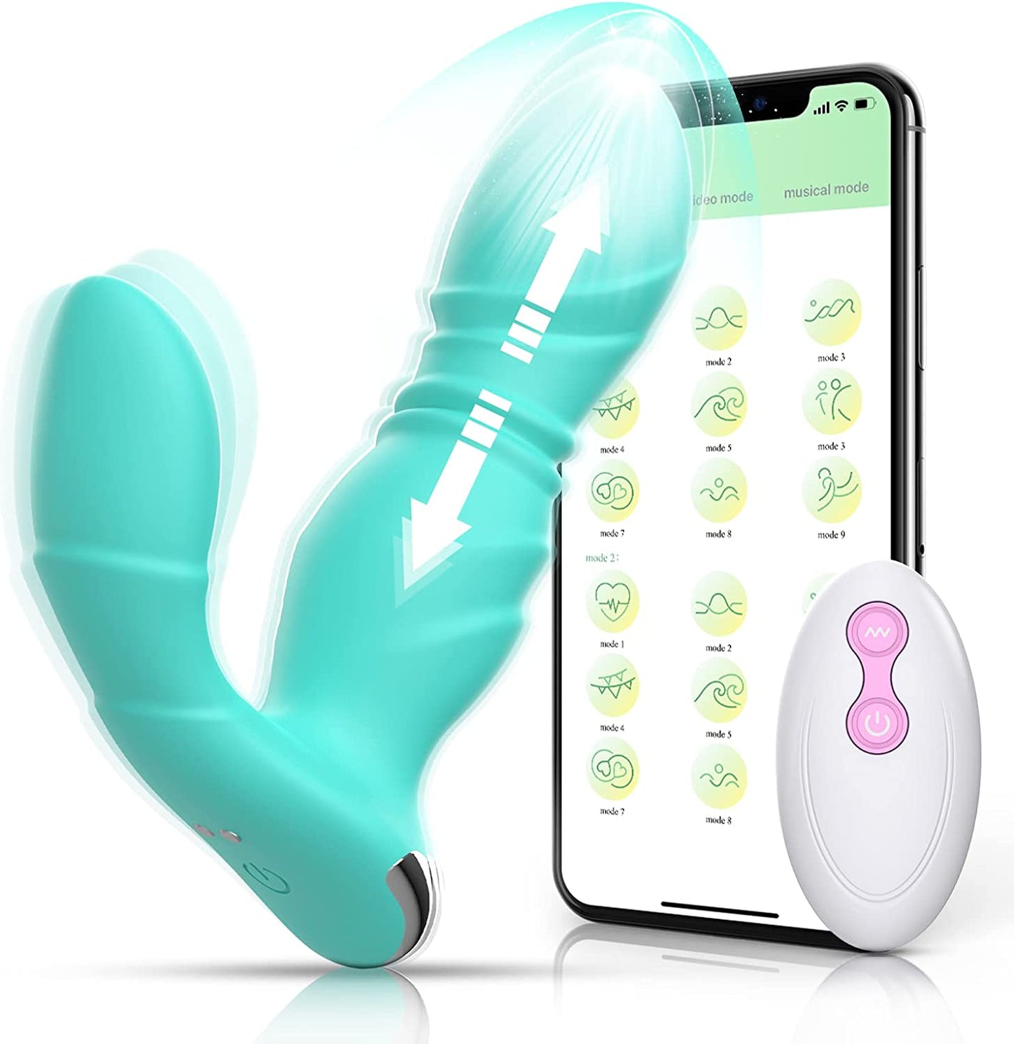 Thrusting & Vibrating Wearable  Super Quiet Butt Plug