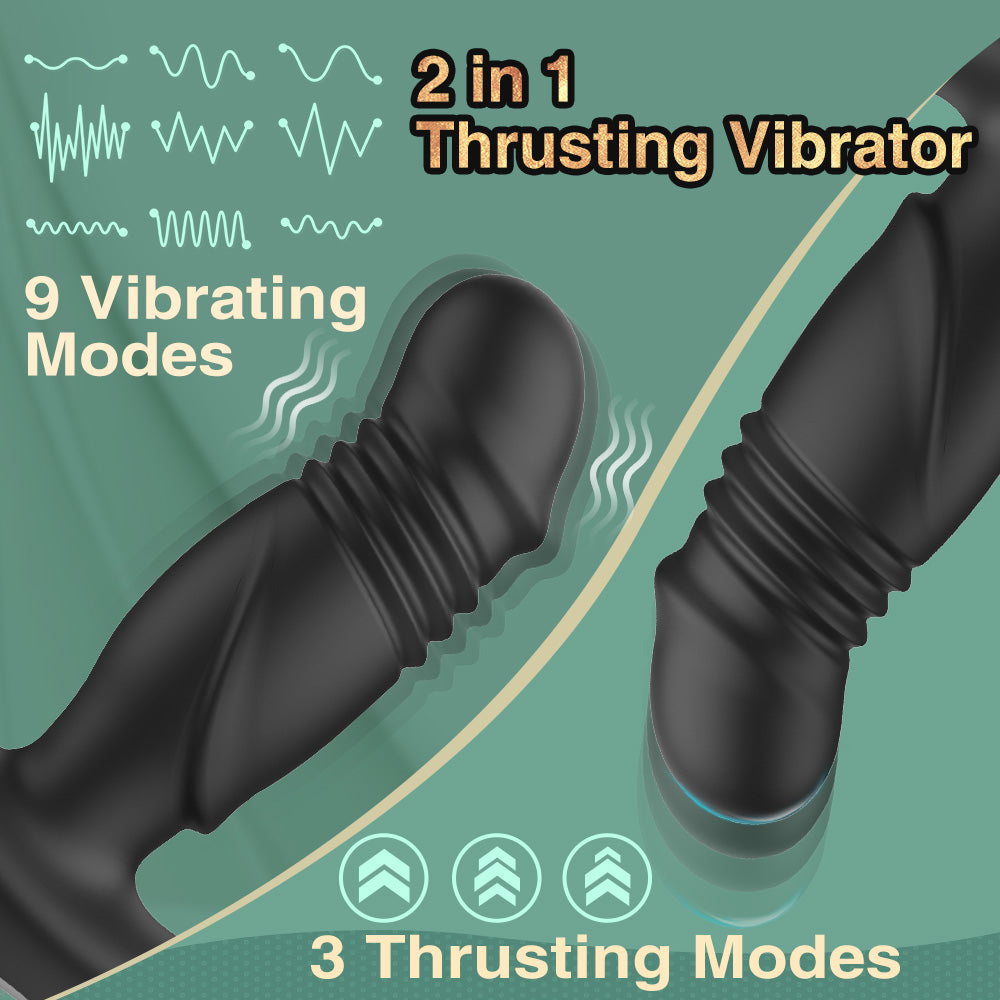 Thrusting & Vibrating Prostate Stimulator Butt Plug