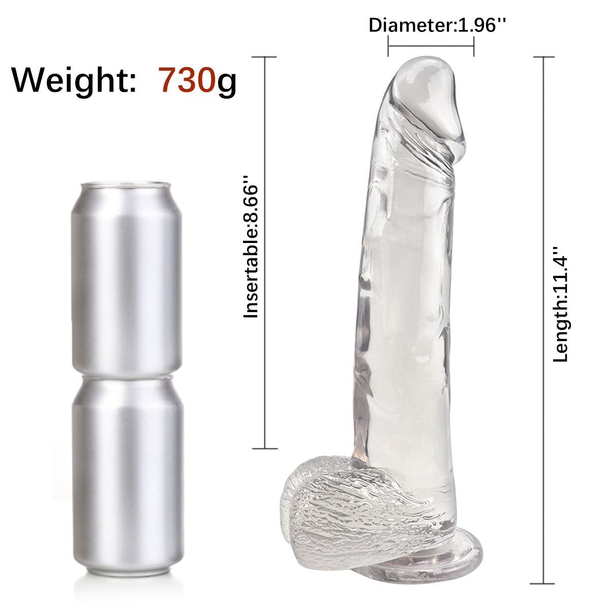 Realistic 11.4 inch Huge Dildo with strong suction cup