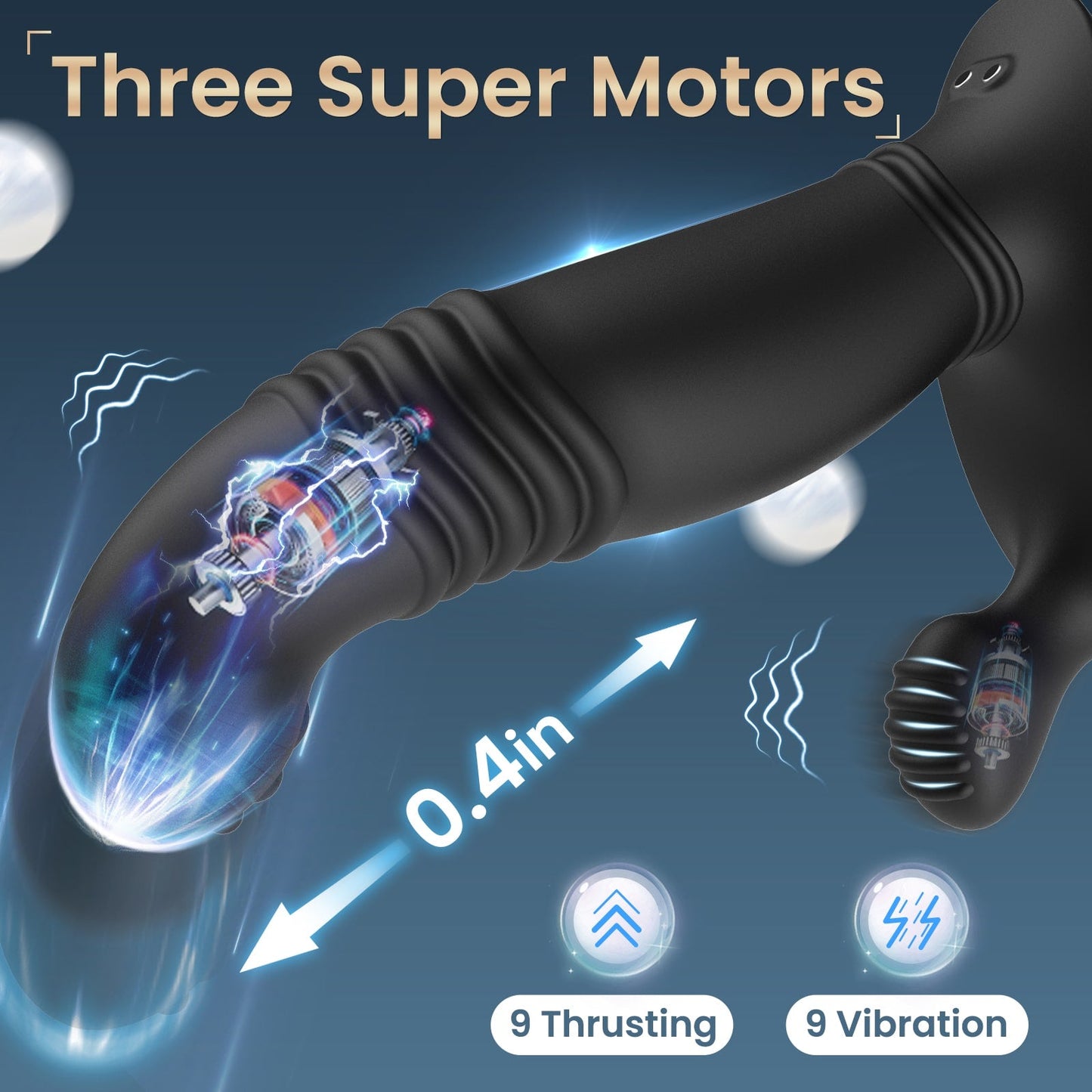 Remote Control G-spot Thrusting & Vibrating Anal Vibrator Dildo