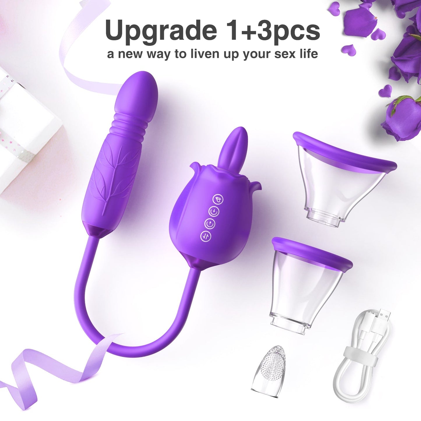 3 in 1 Upgrade Rose Stimulator to Hit all Hot Spots