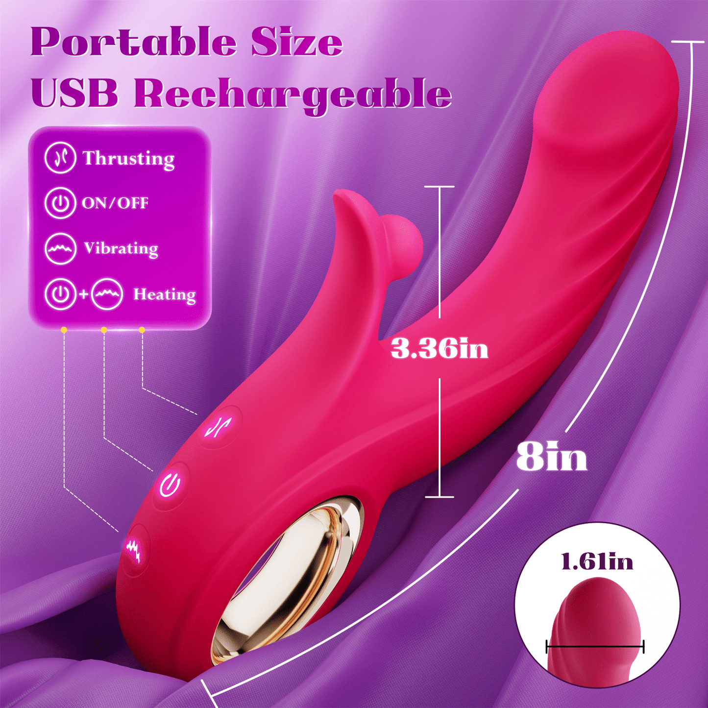 NORMA| 2023 New 4 in 1 High Frequency Vibration ball and Smart Heating Vibrator
