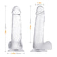 8 Inch Realistic Dildo in Crystal Clear