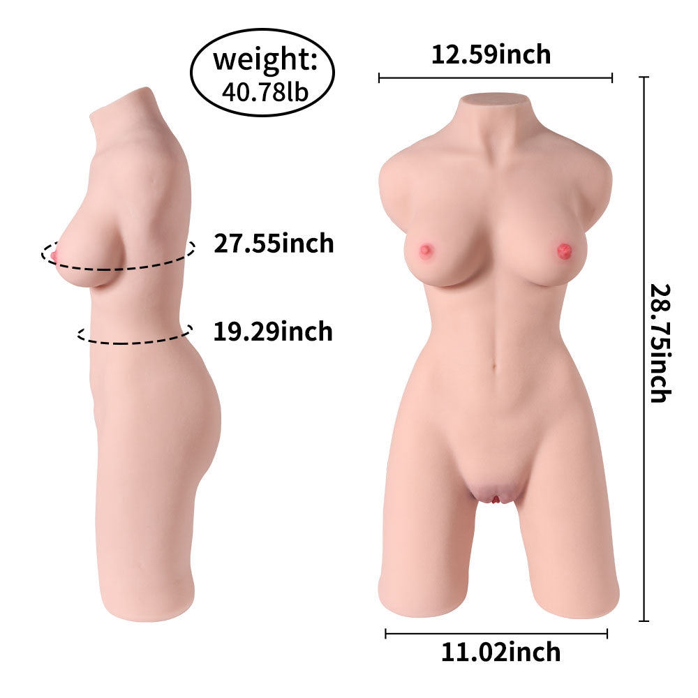 Lauren:40.78lb Half Body Torso Sex Toy with Plump Tits